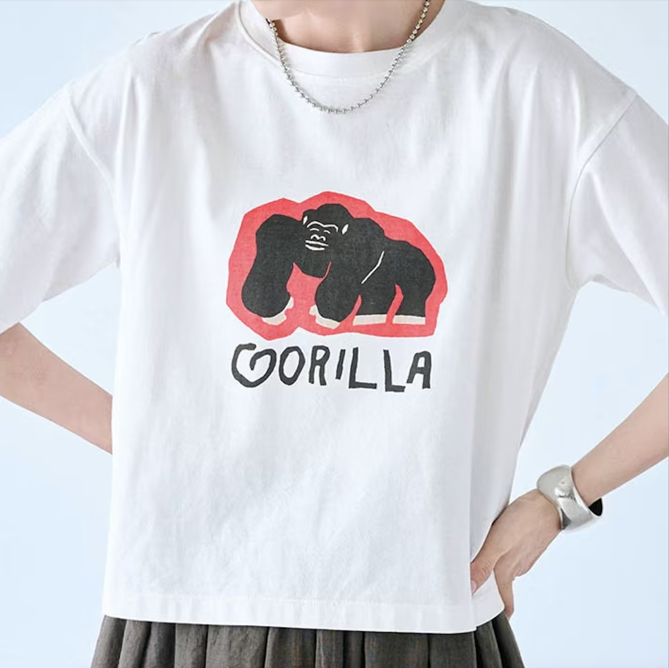 ベルメゾンアニマルプリントTシャツ